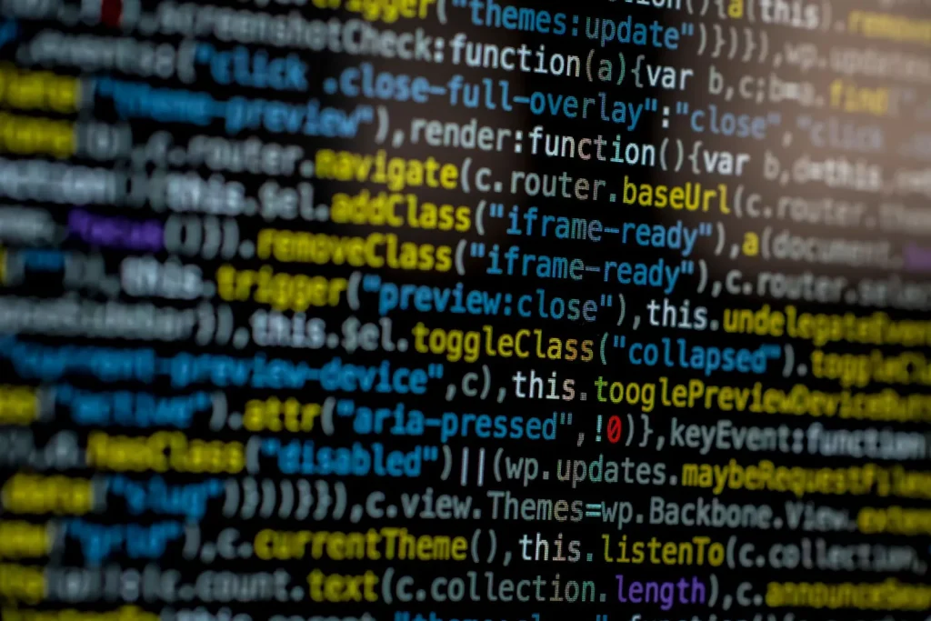Source code on screen during a refactor