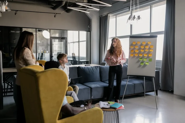 Business team discussing workflow discovery and strategy